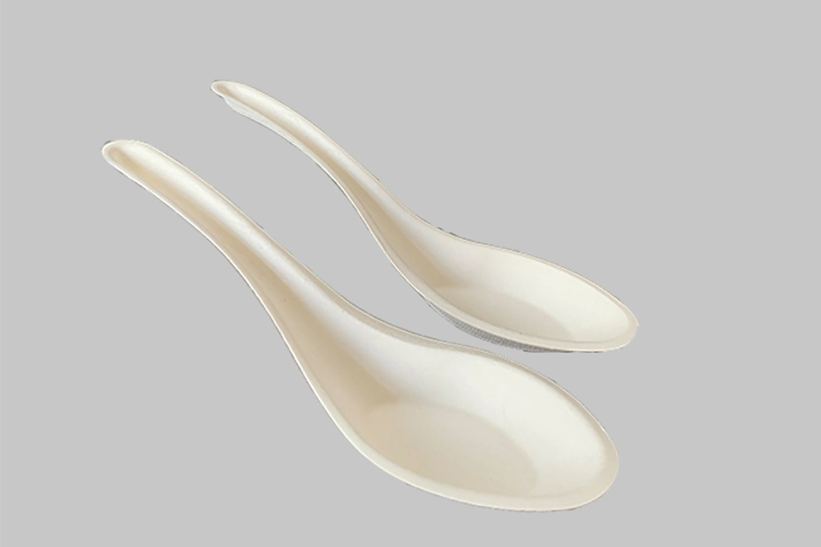 100%Compostable Sugarcane Bagasse Dinnerware Environmentally Friendly Set Biodegradable Disposable Wholesale Spoon Cutlery