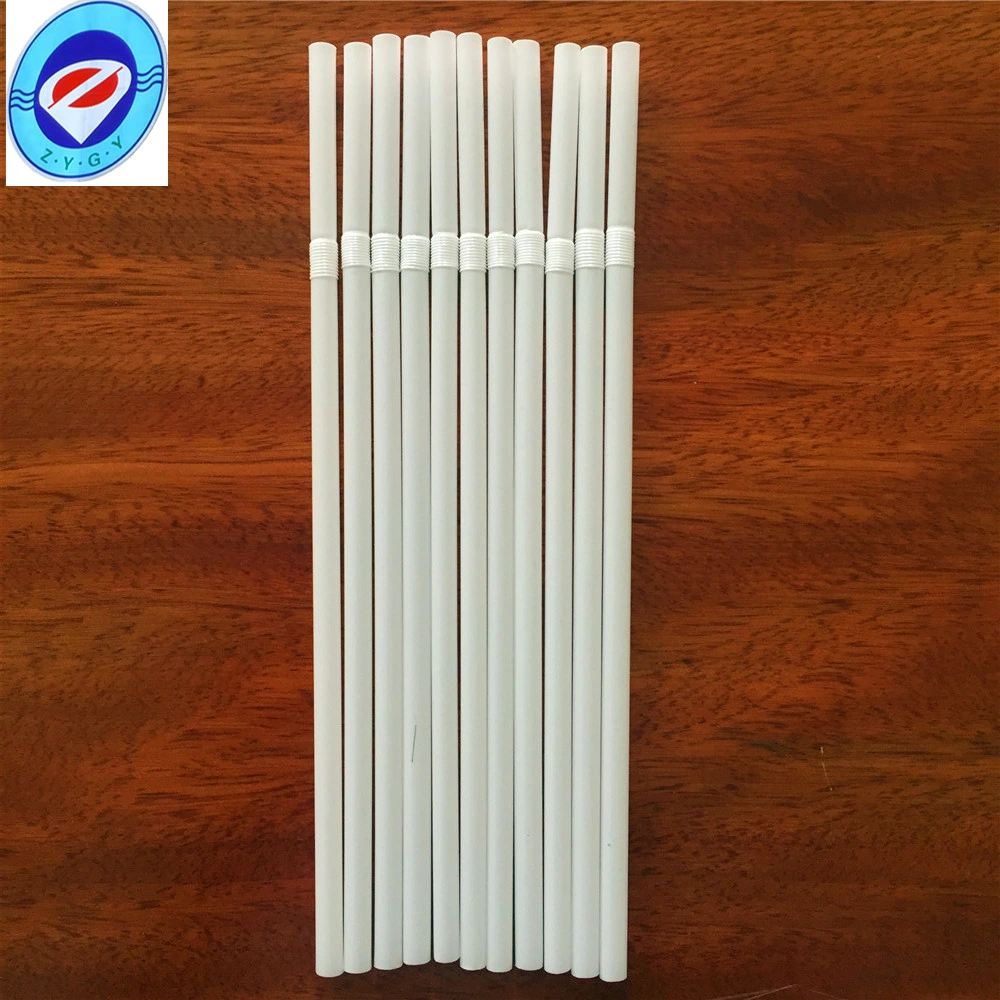 Regular Size Compostable Flexible PLA Drink Straw Disposable Bendy Party Straws